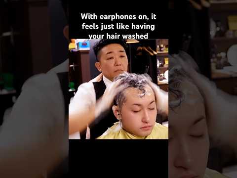 驚異の高速シャンプー技術をご覧ください！ #asmr #shampoo #headmassage #wing #小野寺さん