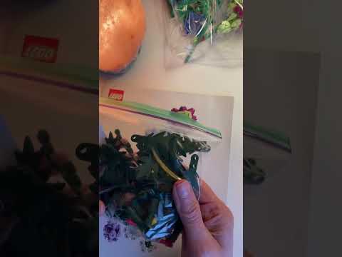 Lego Botanicals bouquet in plastic bags making a nice crinkly sound. #asmrsounds