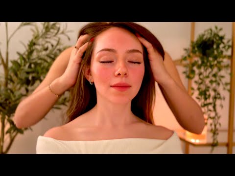 Her First Time Trying ASMR | Hair Play, Face Brushing & Styling