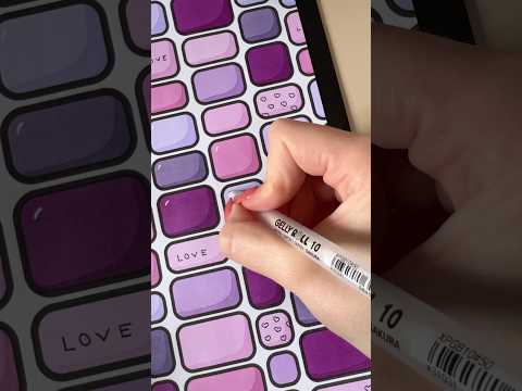 ASMR Oddly Satisfying Coloring 💜💙🩷 #asmrcoloring #satisfyingvideos #oddlysatisfyingvideos #asmr