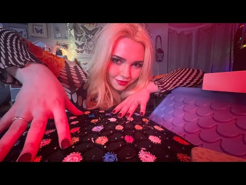 4K ASMR Beaded Fabric 