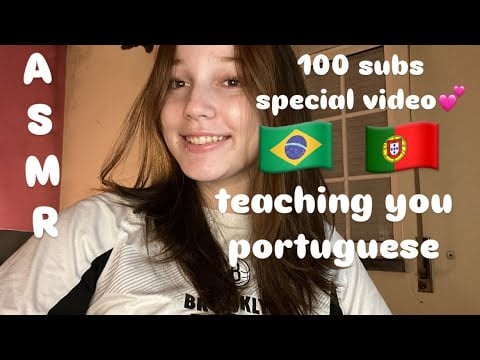ASMR teaching you portuguese 🇵🇹🇧🇷 | ASMR video for my 100 subscribers