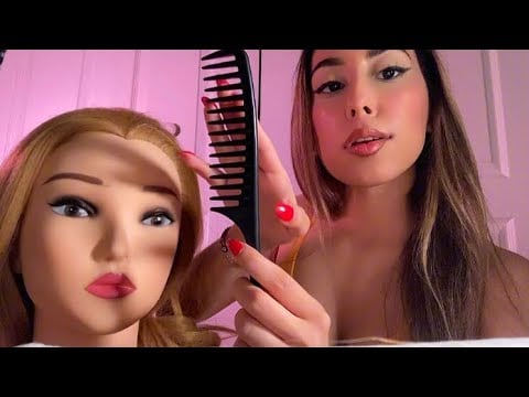 ASMR On Mannequin (Hair Play, Scalp Scratching, Detangling)