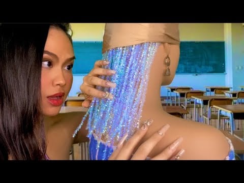 ASMR Girl In Class Plays W/ Your Hair (Your Hair Is PIPE CLEANERS) + Back Scratch & Tracing Roleplay
