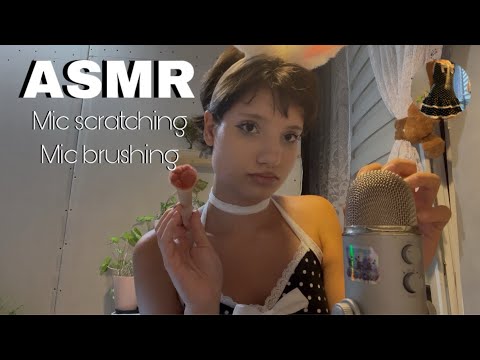ASMR || Mic scratching and Mic brushing 🎤