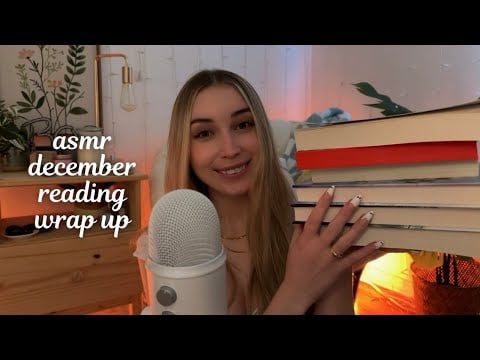 ASMR All the Books I Read in December (monthly reading wrap up, book triggers, whispered)