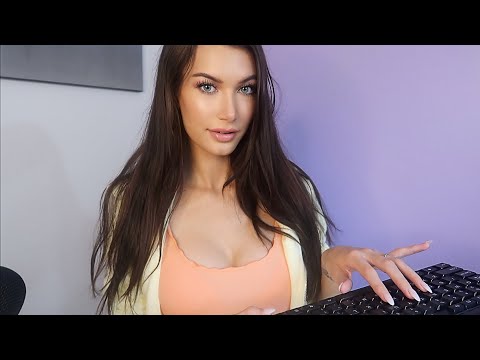 ASMR Receptionist | Keyboard, Whispers, Writing