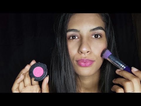 ASMR ME MAQUIANDO PARA GRAVAR / MY MAKE UP