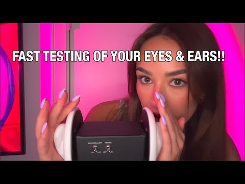 [ASMR] TESTING YOUR EYES & EARS!! (FAST, 3dio)