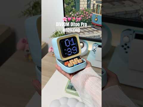 Divoom Ditoo Pro🩵 #aesthetic #gifted #ipad #ipadair #desksetup #divoom #pixelart #ditoopro