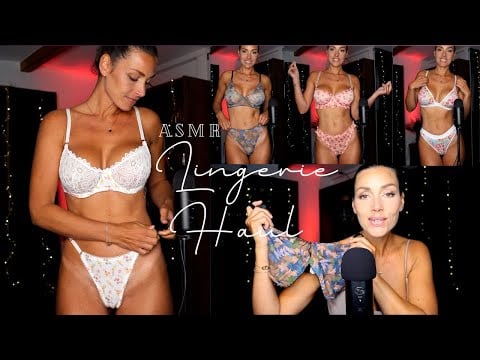 ASMR Lingerie Unboxing Try on 🌸✨ First impression