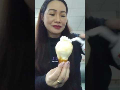 ASIAN PEACH WITH CREAM #food #shortsfeed #mukbang #fruit #everyone #asmr