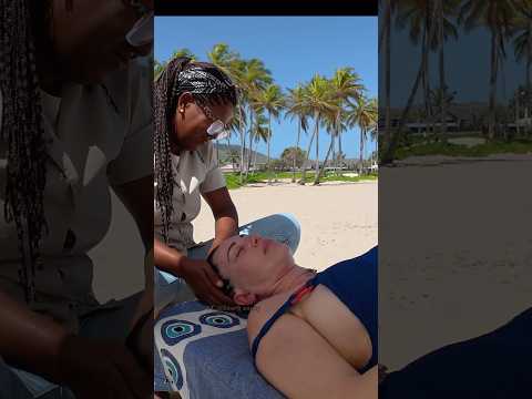 Increíble masaje en una playa de #Venezuela 💆‍♀️ 🏖️ #relax #massage #masajes #relajacion