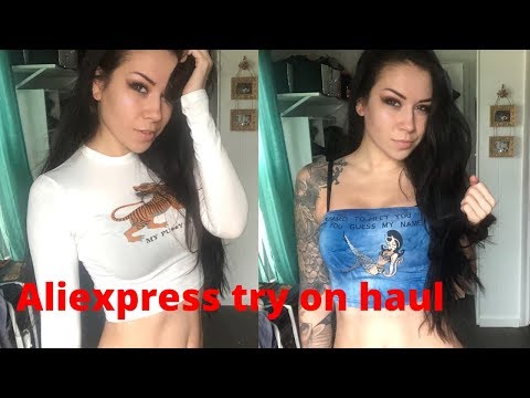 Aliexpress Haul & Try-on (ASMR) crop tops, dresses, soft Spoken, Crinkling, whispers