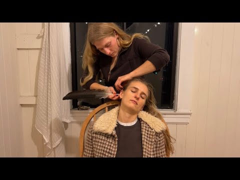 ASMR Scalp Inspection, Feather Sweeping & Head Massage 🪶 