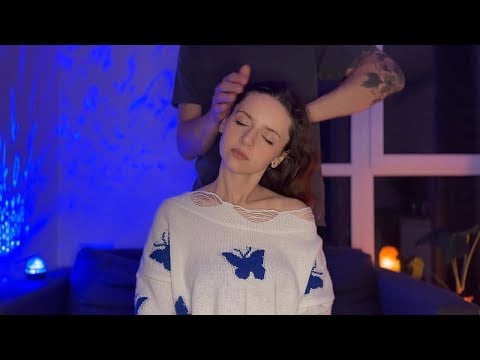 ASMR Hypnotic Hair Play & Gentle Hand Movements 🦋 Deep Sleep Relaxation