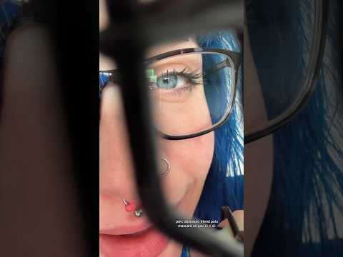 ASMR obsessed friend puts mascara on you👁️Full on✅⏰ #shorts #asmr #asmrmakeup #asmrroleplay