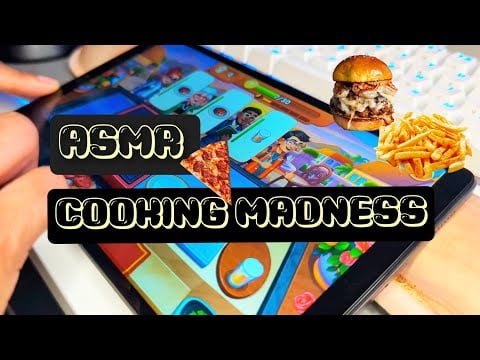 ASMR Playing A Cooking Game On My Tablet And Chewing Gum , Whispering