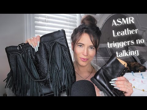 ASMR Leather Tapping and Scratching (No Talking)