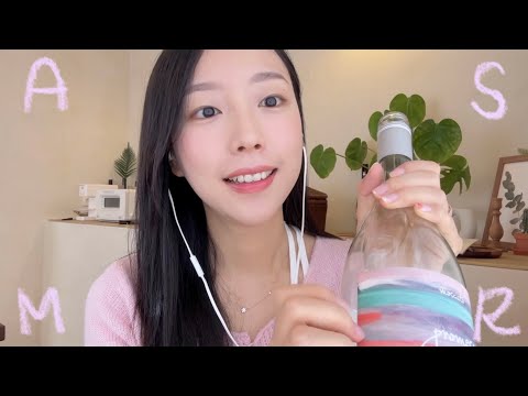 ASMR 저 제주 여행왔어요! 숙소에 있는 물건 탭핑하며 수다 떨어요...💓(tapping,talking)