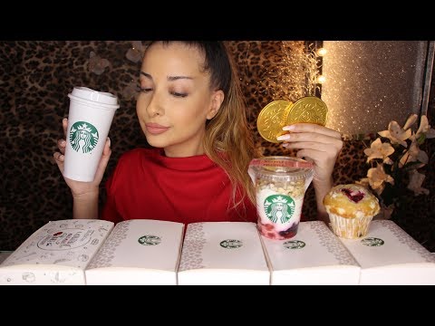 STARBUCKS TATLILARINI YEDİM!│TÜRKÇE ASMR │ASMR STARBUCKS DESSERTS (Eating Sounds)