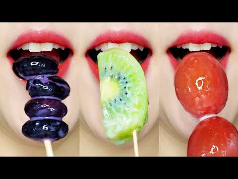 ASMR Hwachae & Frozen Fruit 🍉🧊 MUKBANG 시원한 과일 화채 & 얼린 과일 먹방 Eating Sounds