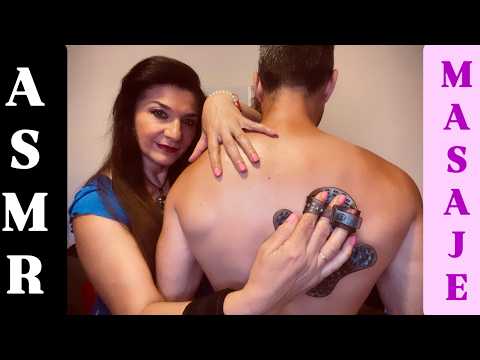 ASMR  ✨MASAJE DE ESPALDA PRESENCIAL ✨ 🎧😴MUY RELAJANTE 😴 🎧