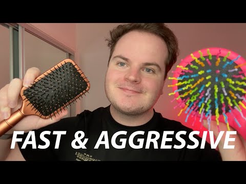 ASMR Fast & Aggressive Brush Triggers *MAJOR LOFI TINGLES*