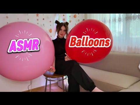 ASMR | Giant Balloons Play (36-inch) Spit Painting And Squeaky Sounds (No Pop)