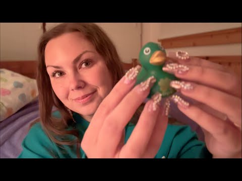 cozy ASMR🥰 (show + tell with up close, clicky whispers)