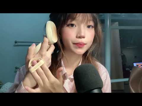 Sleep aid | AMSR | Scenario simulation, roommate helps you put on makeup to help you sleep