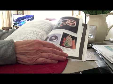 ASMR (no ads) - Relaxing page flip through book on gemstones. whispered commentary