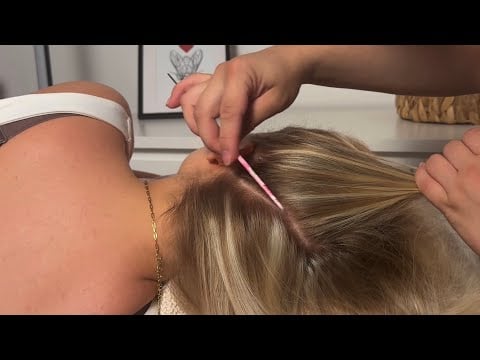 ASMR Deep Hair Parting Tingles ✨ Fine Comb Sounds + Scalp Massage 