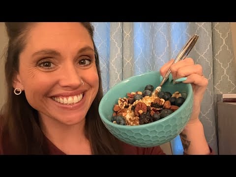 ASMR Eating Yogurt & Granola 🥣 | Soft Spoken Rambling