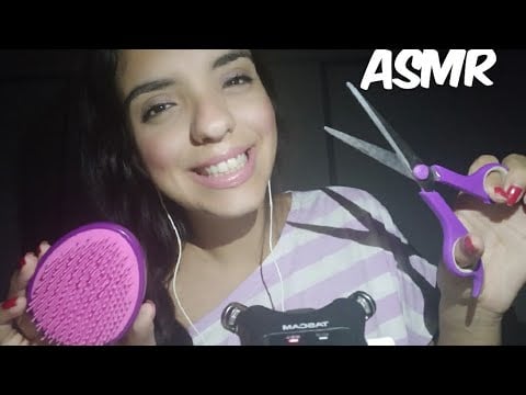 ASMR- ROLEPLAY CABELEIREIRA- O CORTE DE CABELO MAIS RÁPIDO QUE VOCÊ JÁ FEZ!