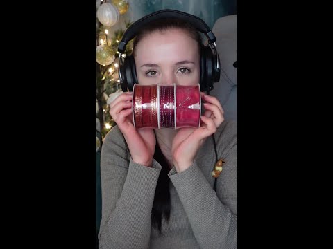 ASMR Advent Calendar - Day 9 - Christmas gift ribbon - Use Headphones!!