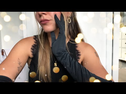 ASMR ✨ - GRWM 1920‘s edition with long black satin gloves