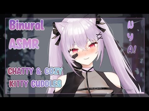 【ASMR】2Hrs Kitty Cuddles w/ Close Whispers & Soft Talking  ♥  Binaural Sleep~