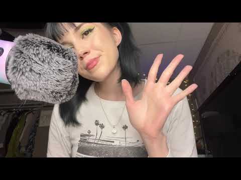 ASMR / hair brushing & gum chewing