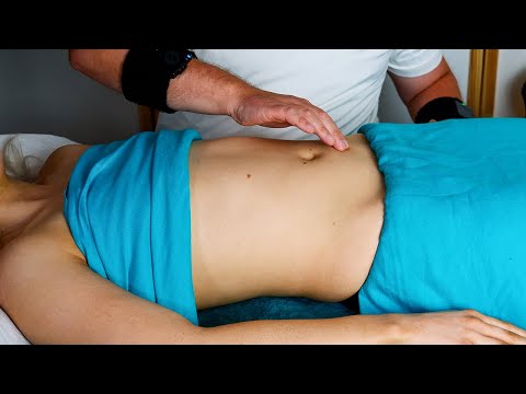 ASMR Light Touch Whispered Belly Massage