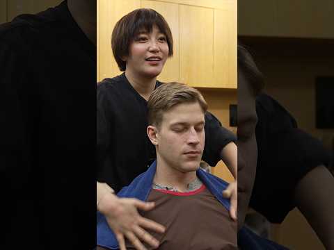💈 Japanese Female Barber Next Level Treatment  #asmrvideo #asmr