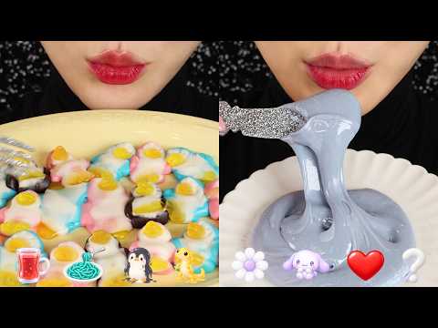 ASMR MELTED JELLY MUKBANG MELTED TAFFY CANDY, CANDIED MARSHMALLOW EATING SOUND ASMR 🐧