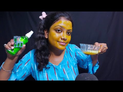 ASMR Doing My Facial | With   Homemade Facial Making | My Real Voice 🧖✨