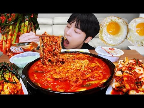 ASMR MUKBANG | 직접 만든 콩나물 불고기 레시피 & 김치 계란 디저트 먹방 & Spicy Bulgogi RECIPE DESSERT
