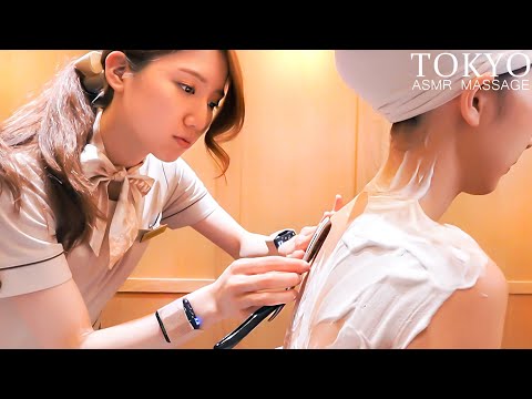 ASMR レディースシェービングとフェイシャルマッサージのスキンケアで透明感のある肌に