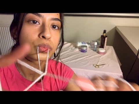 Eyebrow threading appointment ASMR roleplay