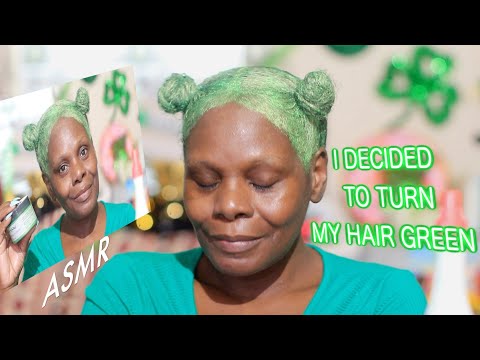 TURNED MY HAIR GREEN ASMR HAIR WAX DYE