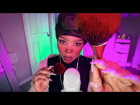 ASMR | For Relaxation ✨ (ft. Dossier) Face Brushing, Mic Brushing, Whisper Rambling