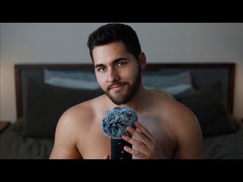 ASMR Heavy Male Breathing Sounds For Sleep - Ear to Ear Beard Scratching