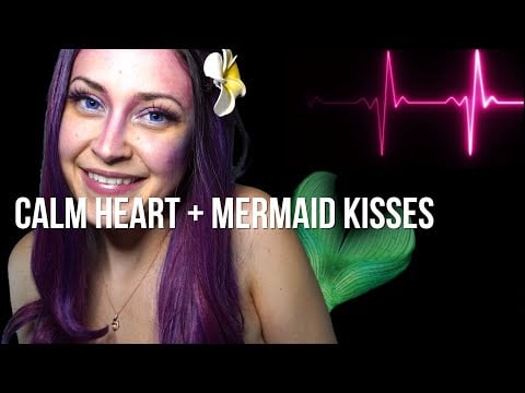 Soothing Kisses ASMR With Soft Breathing & Ocean Waves Ambience | Calm Female Heartbeat